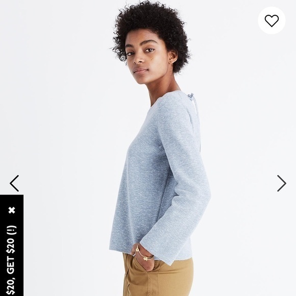 Madewell Laced Back Pullover Sweater Large - Picture 2 of 7